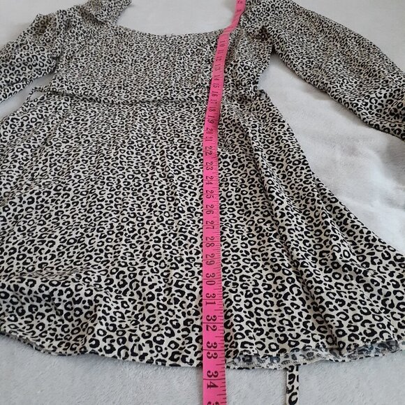 ASOS Women's Size 6 (UK 10) Cream Animal Print Milkmaid Corset Mini Dress - Picture 15 of 16